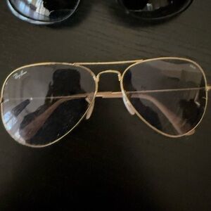 Ray-Ban Gold Sunglasses Set